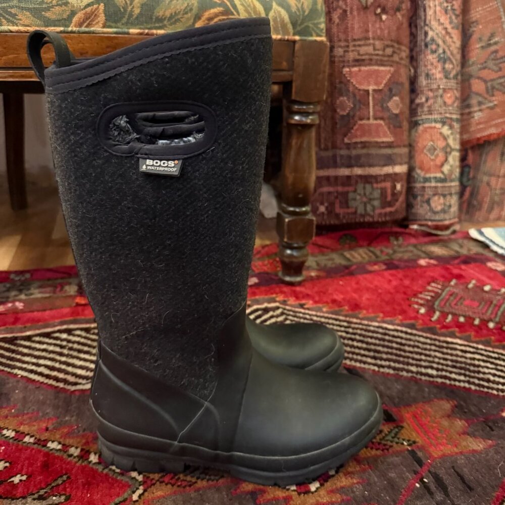 Bogs Crandall Wool Boots- Black